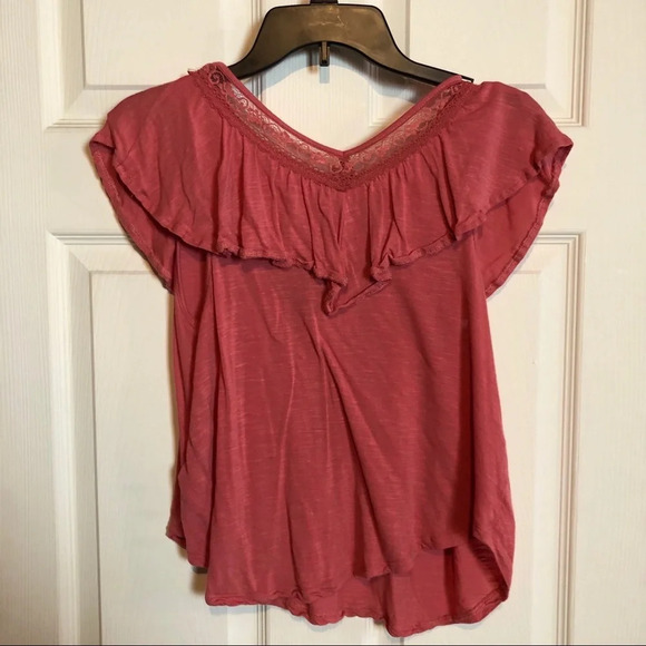 Cape Juby coral Lace Blouse Women’s S - Picture 3 of 3